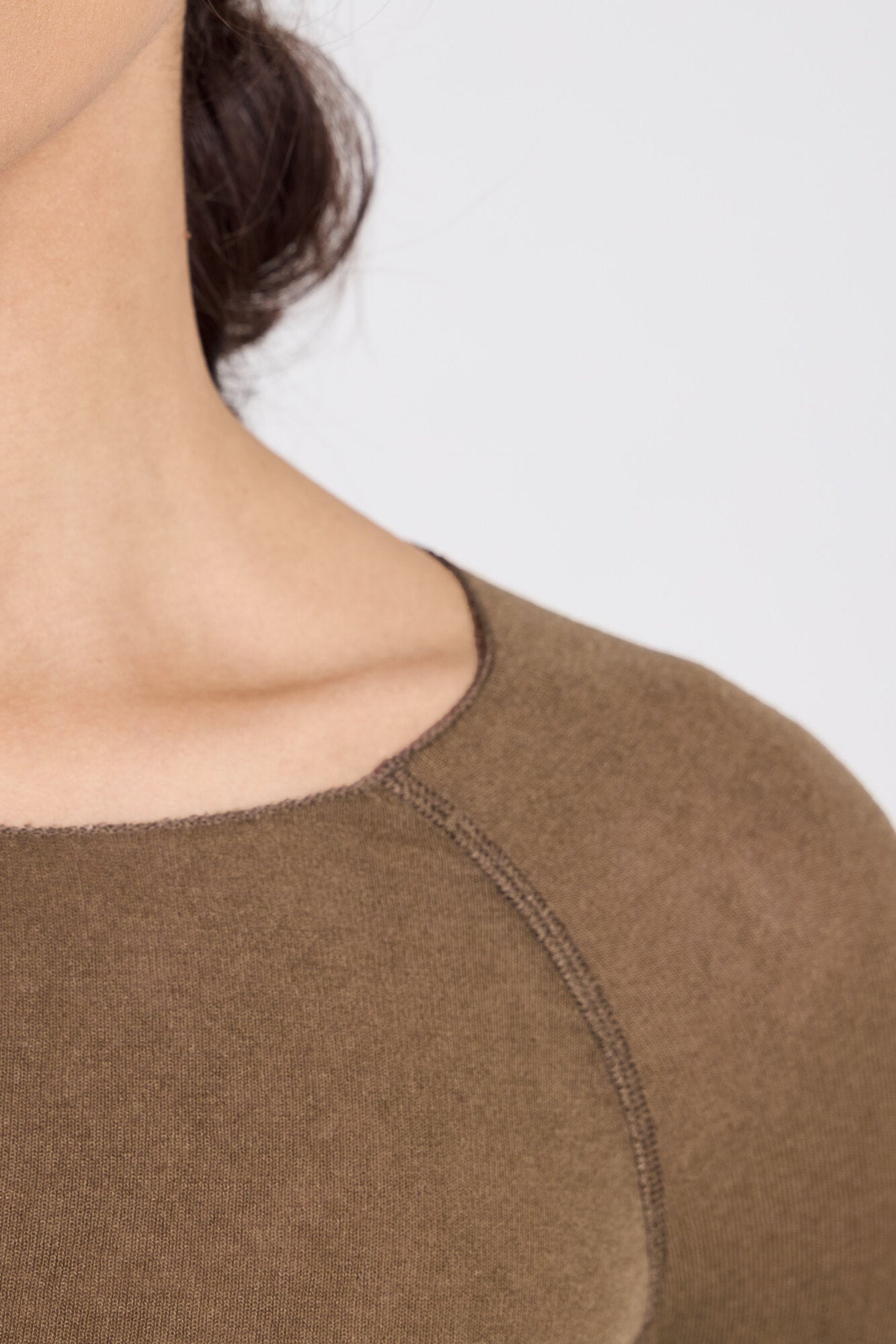 Amalie Wool langærmet t-shirt - Kangaroo